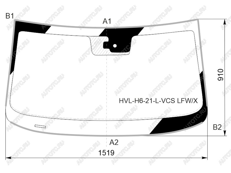 11 299 р. Стекло лобовое (Датчик дождя Молдинг) Haval H6 20-24 XYG HVL-H6-21-L-VCS LFW/X  с доставкой в г. Пермь