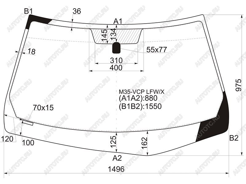 6 249 р. Стекло лобовое Infiniti M35 04-10 / M45 07-10 XYG M35-VCP LFW/X, m35vcplfwx XYG M35-VCP LFW/X  с доставкой в г. Пермь