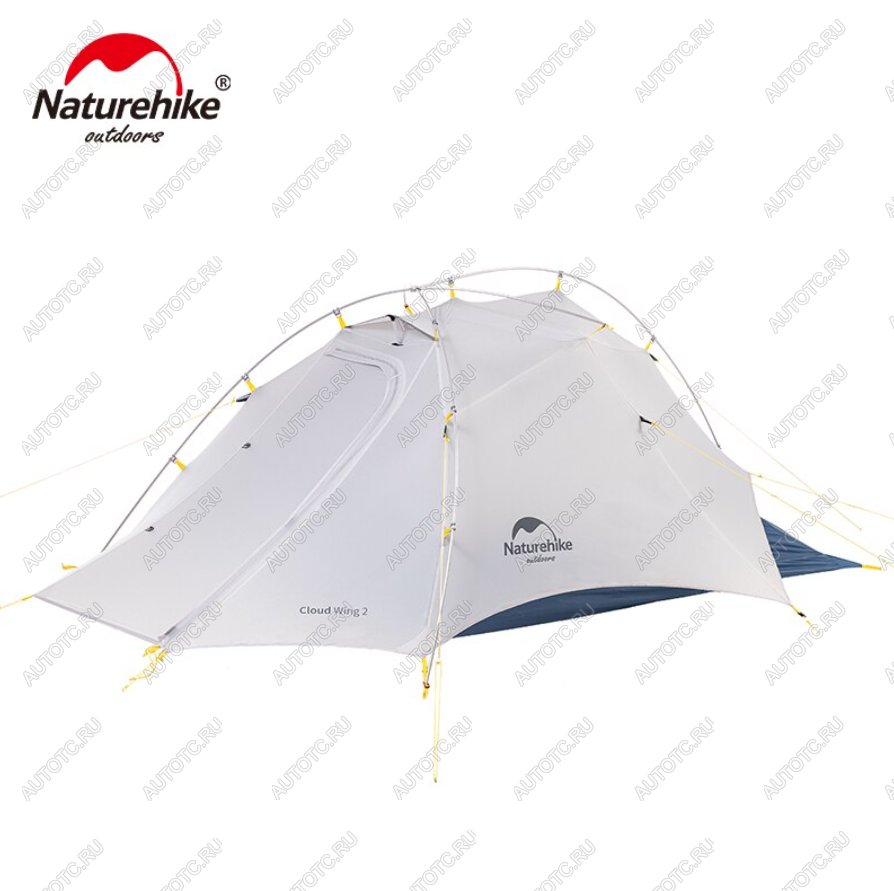 9 929 р. Палатка Naturehike Cloud Up-Wing Si 2-местная, алюминиевый каркас, серо-синяя (уценка)  nh19zp083-2-2wdgrbl_u  с доставкой в г. Пермь