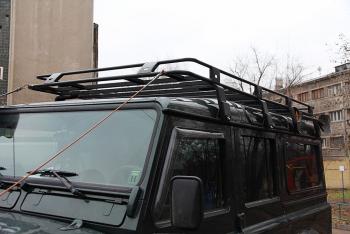 33 999 р. Багажник экспедиционный РИФ для Land Rover Defender 1350x1900 мм  rifdef-roof1900-stop  с доставкой в г. Пермь. Увеличить фотографию 3