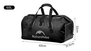 7 649 р. Гермосумка Naturehike 60 л ПВХ (черная)  cnk2450xb015-60b  с доставкой в г. Пермь. Увеличить фотографию 2