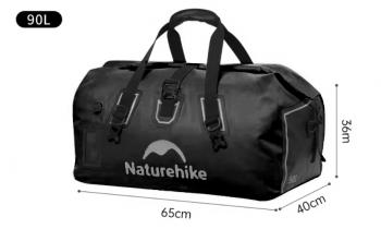 8 299 р. Гермосумка Naturehike 90 л ПВХ (черная)  cnk2450xb015-90b  с доставкой в г. Пермь. Увеличить фотографию 3