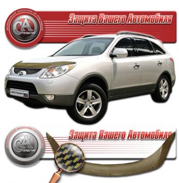  Дефлектор капота CA-Plastiс Hyundai IX55  EN (2006-2013) (серия Шелкография карбон золото)