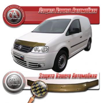 Дефлектор капота CA-Plastiс Volkswagen Caddy  2K (2003-2010) дорестайлинг (серия Шелкография карбон золото)