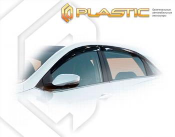 1 899 р. Дефлектора окон CA-Plastic  Hyundai I30 ( FD,  2 GD,  3 PD) (2007-2020) хэтчбек дорестайлинг, дорестайлинг, хэтчбэк 5 дв., рестайлинг, хэтчбэк 5 дв., хэтчбэк (Classic прозрачный)  с доставкой в г. Пермь. Увеличить фотографию 2