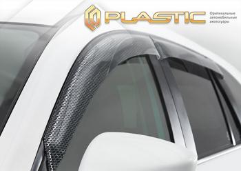 2 159 р. Дефлектора окон CA-Plastic  KIA Ceed  2 JD (2012-2016) дорестайлинг универсал, дорестайлинг, хэтчбэк (серия Art графит, Без хром молдинга )  с доставкой в г. Пермь. Увеличить фотографию 2