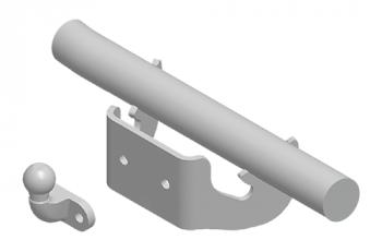 Фаркоп (с кованым фланцевым шаром) Leader Plus Hyundai Porter HR (2005-2018) (стальной, шар F (C, F30))