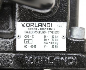 115 099 р. Крюк КАМАЗ-65115,65117,6520 буксирный 50мм 130kN (ТСУ) V.ORLANDI V.ORLANDI e505a0m  с доставкой в г. Пермь. Увеличить фотографию 5