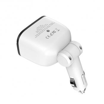 759 р. Разветвитель прикуривателя 2-х гнездовой 12V 2USB белый HOCO HOCO z28 white  с доставкой в г. Пермь. Увеличить фотографию 3