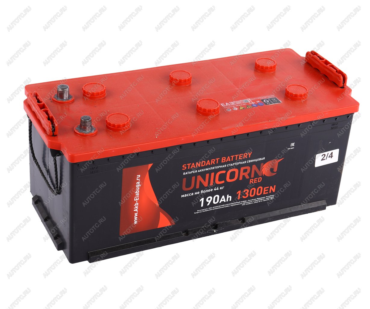 20 949 р. Аккумулятор UNICORN Red 190Ач обратная полярность UNICORN 6ст190(3)  с доставкой в г. Пермь