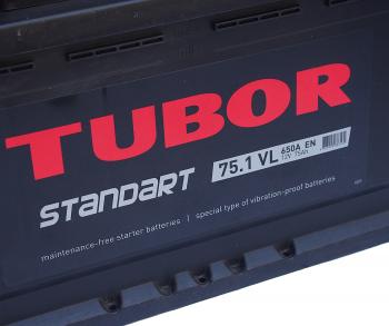 10 999 р. Аккумулятор TUBOR Standart 75Ач TUBOR 6ст75(1)  с доставкой в г. Пермь. Увеличить фотографию 2