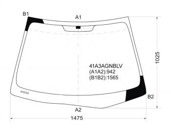 Стекло лобовое Hyundai Elantra 06-12  Avante 06-11 FUYAO 41A3AGNBLV