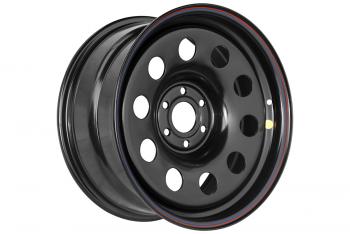 3 799 р. Диск усиленный Nissan Navara D40 3.0TD стальной черный 6x114,3 8xR17 d66 ET+25 (уценка)  1780-61466bl+25_u  с доставкой в г. Пермь. Увеличить фотографию 1