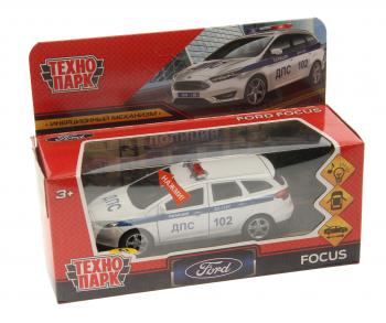 1 559 р. Модель автомобиля FORD Focus металлическая (свет, звук) ТЕХНОПАРК ТЕХНОПАРК focus-12slpol-wh  с доставкой в г. Пермь. Увеличить фотографию 1