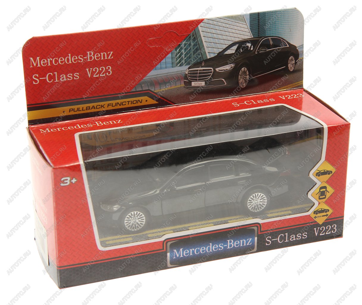 1 199 р. Модель автомобиля MERCEDES S (V223) металлическая ТЕХНОПАРК ТЕХНОПАРК sclass-13-bk  с доставкой в г. Пермь