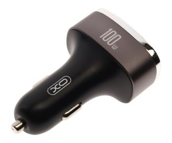 1 679 р. Устройство зарядное в прикуриватель 1USB + 2 Type C 12V черное XO XO cc61 black  с доставкой в г. Пермь. Увеличить фотографию 2