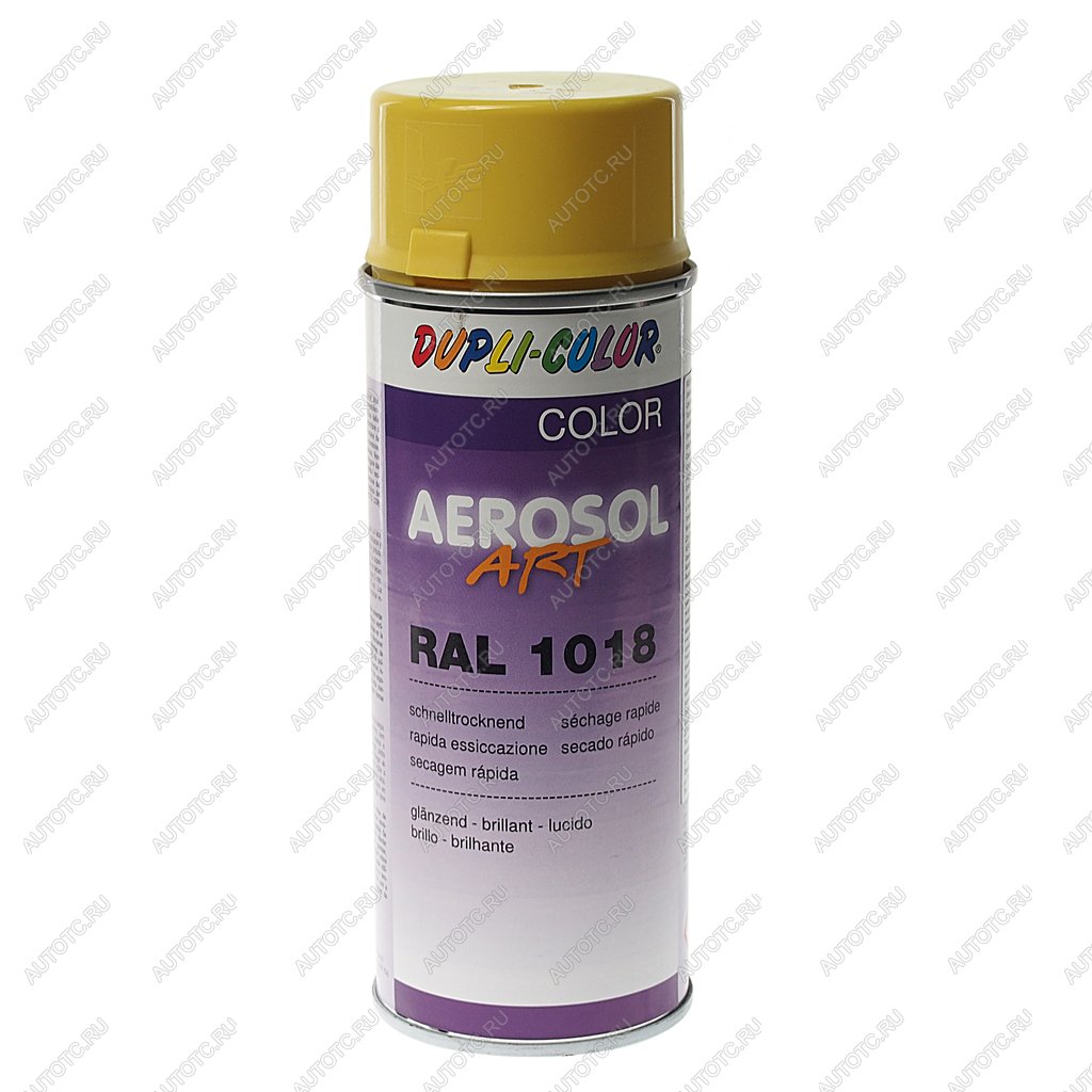 217 р. Краска желтый цинк 400мл RAL1018 DUPLI COLOR DUPLI COLOR 741012  с доставкой в г. Пермь