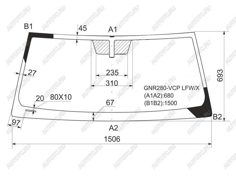 8 649 р. Стекло лобовое Toyota 4Runner 09-24 XYG GNR280-VCP LFW/X, gnr280vcplfwx XYG GNR280-VCP LFW/X  с доставкой в г. Пермь