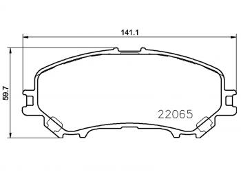 3 099 р. Колодки тормозные перед NISSAN X-TRAIL T32QASHQAI J11 BREMBO P56100  с доставкой в г. Пермь. Увеличить фотографию 1
