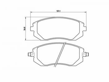 3 489 р. Колодки тормозные перед SUBARU IMPREZA GR 07- FORESTER SH 07- BREMBO P 78 013  с доставкой в г. Пермь. Увеличить фотографию 1