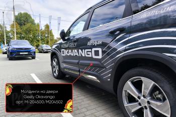 Молдинг двери задний левый Русская Артель Geely Okavango (2021-2025) (шагрень)