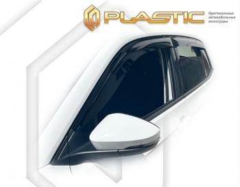 2 099 р. Дефлектора окон CA-Plastic Volkswagen T-Cross (2019-2025) (серия Classic полупрозрачный)  с доставкой в г. Пермь. Увеличить фотографию 2