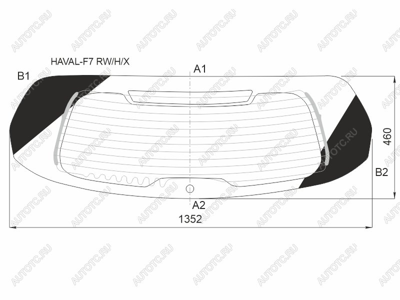 9 549 р. Стекло заднее (Цвет зеленый Обогрев) Haval F7 18-24 XYG HAVAL-F7 RW/H/X  с доставкой в г. Пермь
