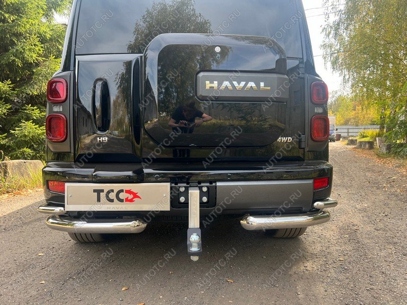 17 999 р. Фаркоп (тягово-сцепное устройство) ТСС Тюнинг  Haval H9 (2024-2025) (шар E нержавейка, надпись Haval)  с доставкой в г. Пермь