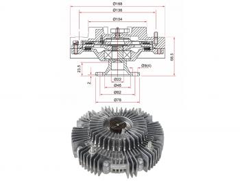 Вискомуфта TOYOTA FORTUNER 15-21HILUX 15- SAT ST-170-0012