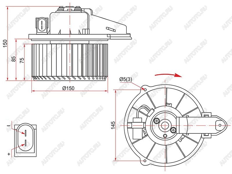 3 489 р. Мотор отопителя салона Audi A6 97-05  A6 allroad quattro 00-05  S6 99-04 SAT ST-4B1820021B  с доставкой в г. Пермь