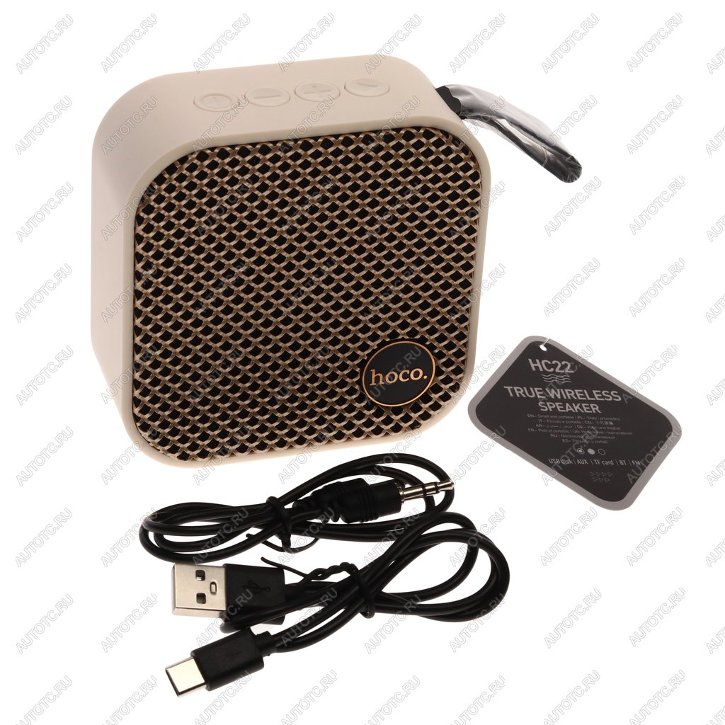 1 159 р. Колонка беспроводная bluetooth HOCO HOCO hc22 белый  с доставкой в г. Пермь