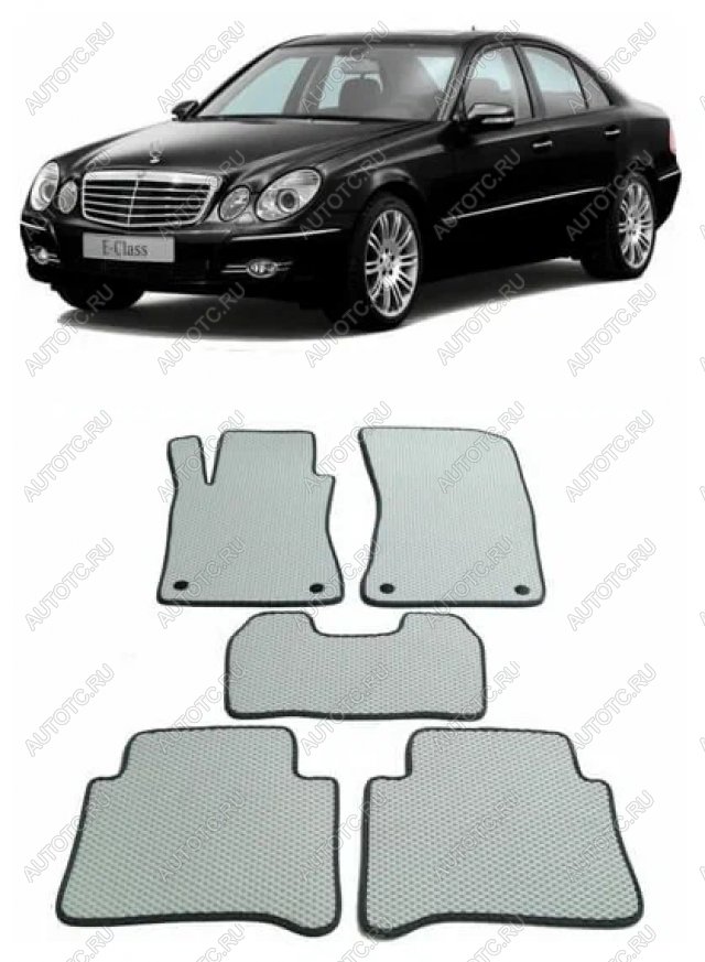 3 599 р. Текстильные коврики в салон (4matic LUX текстиль) SeinTex  Mercedes-Benz E-Class W211 дорестайлинг седан (2002-2006)  с доставкой в г. Пермь