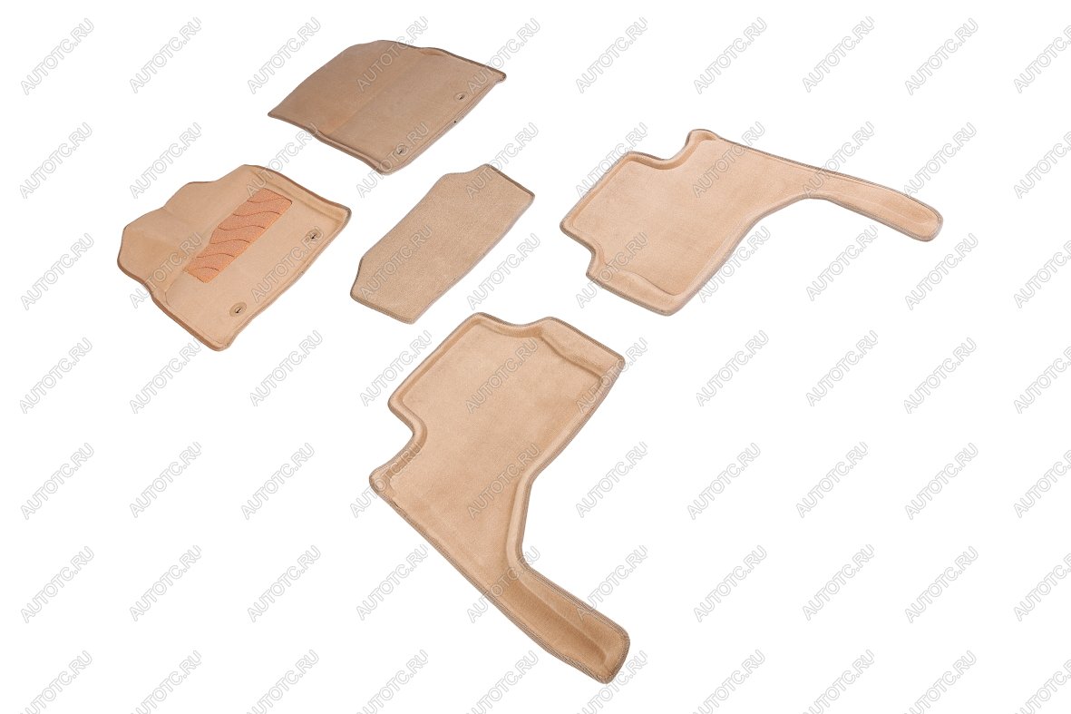 6 199 р. Коврики в салон (3D ВОРС) Seintex  Toyota Land Cruiser  J300 (2021-2025) дорестайлинг (бежевый)  с доставкой в г. Пермь