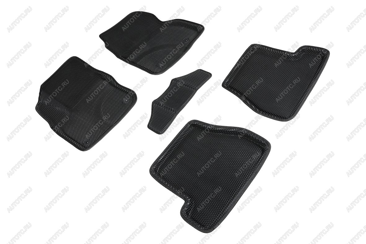 5 249 р. Коврики в салон (АКПП 3D EVA СОТА ) Seintex Ford Focus 3 хэтчбэк рестайлинг (2014-2019) (черный)  с доставкой в г. Пермь