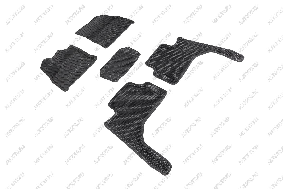 6 299 р. Коврики в салон (3D EVA РОМБ) Seintex  Toyota Land Cruiser  J300 (2021-2025) дорестайлинг (черный)  с доставкой в г. Пермь