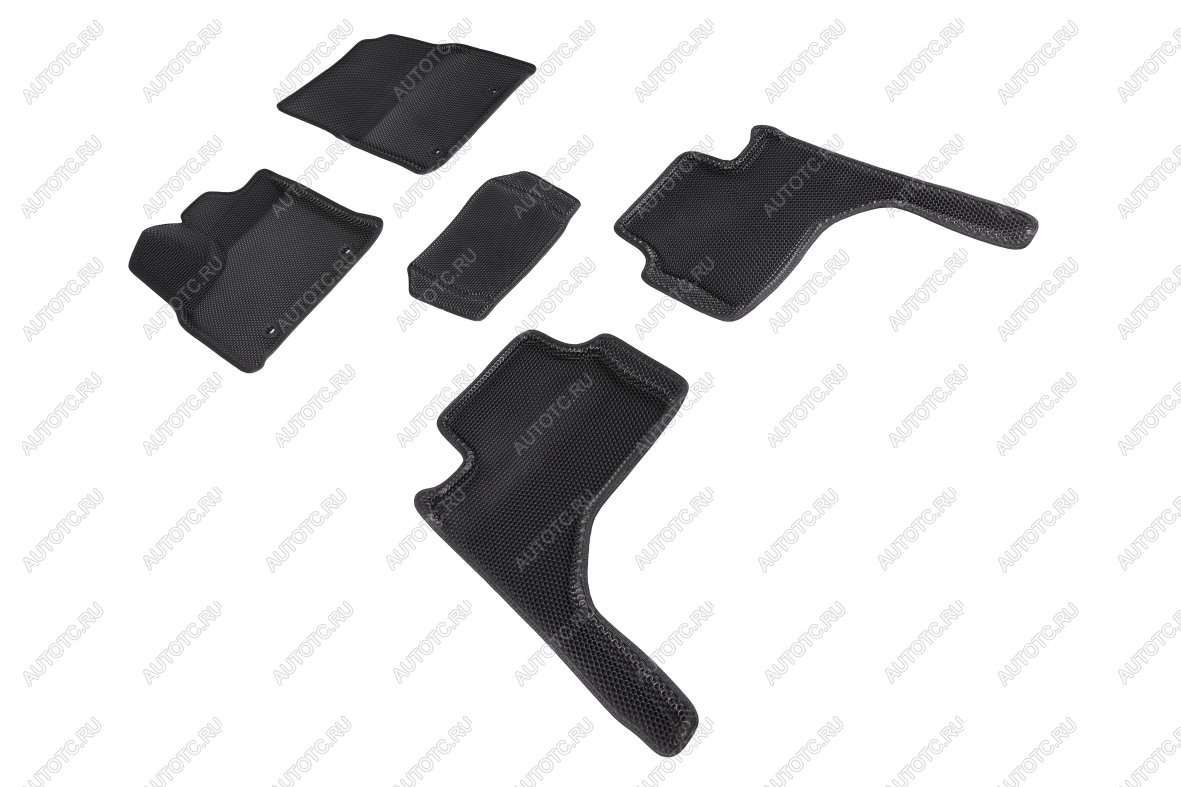 5 999 р. Коврики в салон (3D EVA СОТА ) Seintex  Toyota Land Cruiser  J300 (2021-2025) дорестайлинг (черный)  с доставкой в г. Пермь