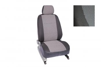 Чехлы для сидений (Жаккард ) Seintex  Volkswagen Touran  1T (2003-2015) дорестайлинг минивэн, 1-ый рестайлинг минивэн, 2-ой рестайлинг минивэн (черный, вставка серая)