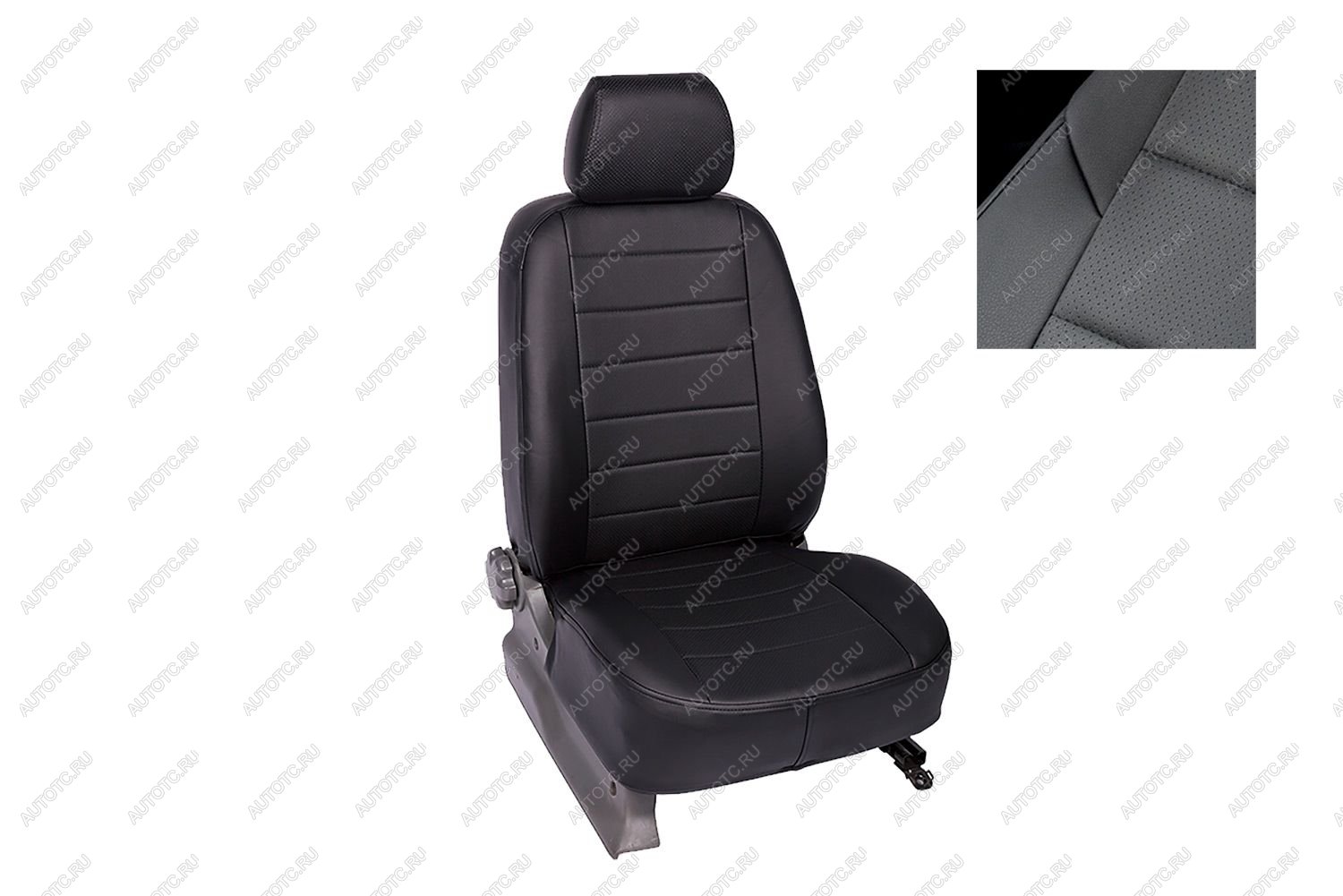 5 999 р. Чехлы для сидений (экокожа) Seintex   Toyota Hilux  AN10,AN20 (2004-2011) дорестайлинг, 1-ый рестайлинг (черный)  с доставкой в г. Пермь
