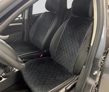 Накидки для сидений автомобиля из велюра (передний ряд) Seintex 97633