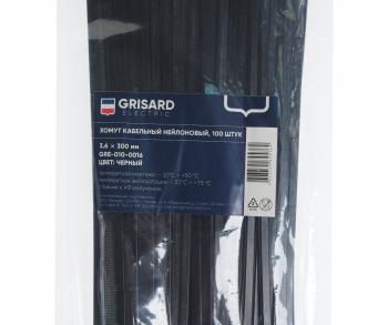 163 р. Хомут-стяжка 300х3.6 пластик черный (100шт.) GRISARD ELECTRIC GRISARD ELECTRIC gre-010-0016  с доставкой в г. Пермь. Увеличить фотографию 2
