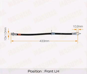 1 289 р. Шланг тормозной TOYOTA Land Cruiser передний правый MASUMA MASUMA bh-649-1  с доставкой в г. Пермь. Увеличить фотографию 1