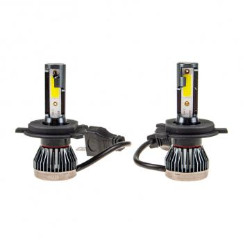 889 р. Лампа светодиодная 1224V H4 18W с радиатором (2шт.)LED 2 COB MisMINI MISTAR mis-mini-h4  с доставкой в г. Пермь. Увеличить фотографию 2