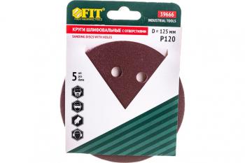 95 р. Бумага наждачная на липучке D125 Р120 8 отверстий 5шт. FIT FIT fit-39666  с доставкой в г. Пермь. Увеличить фотографию 3