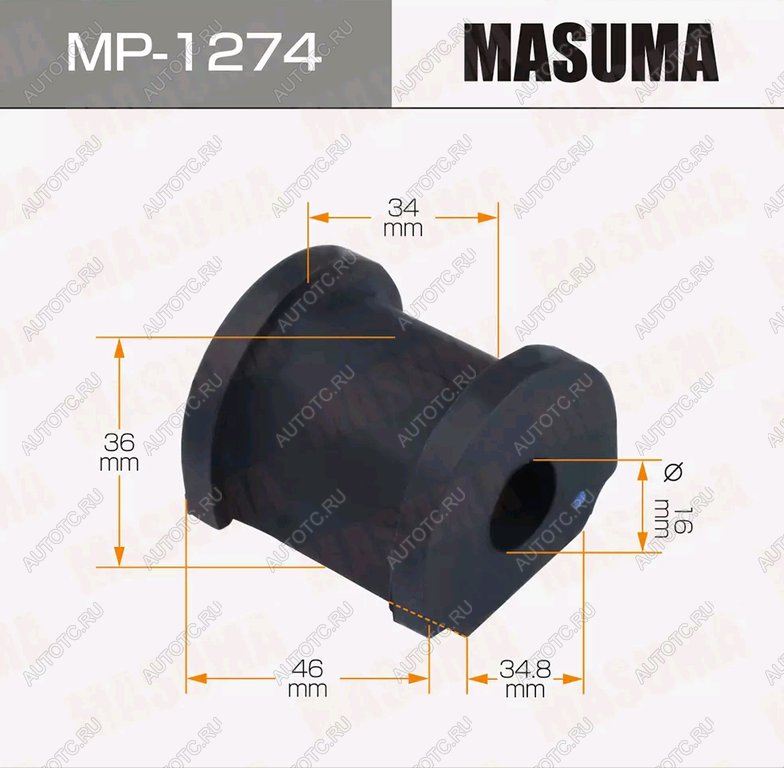 329 р. Втулка переднего стабилизатора MASUMA  Honda Civic ( EU,  ES) (2003-2006)  хэтчбэк 5 дв. рестайлинг, седан рестайлинг  с доставкой в г. Пермь