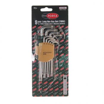 979 р. Набор ключей TORX T10-Т50 Г-образных удлиненных 9 предметов с держателем ROCKFORCE ROCKFORCE rf-5098l  с доставкой в г. Пермь. Увеличить фотографию 3