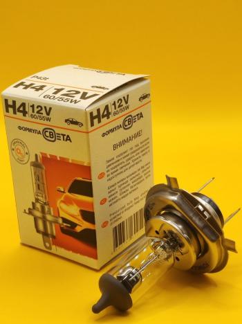 529 р. Комплект Лампа автомобильная H4 12V 6055W P43t галогенная 2 шт ФОРМУЛА СВЕТА 2039498449402  с доставкой в г. Пермь. Увеличить фотографию 10