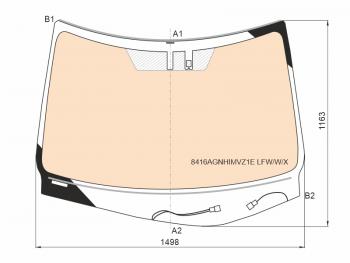 Стекло лобовое (Обогрев полный Датчик дождя Молдинг) Lexus RX 15-19 XYG 8416AGNHIMVZ1E LFW/W/X