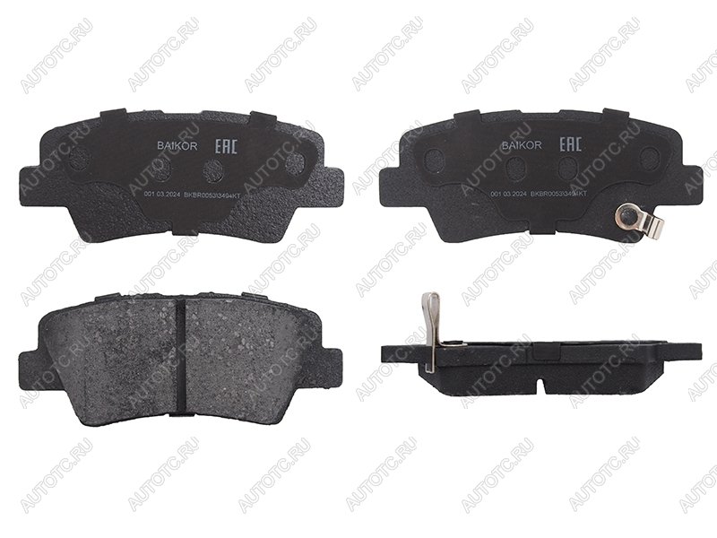 729 р. Колодки тормозные зад HYUNDAI SOLARIS 10-17KIA RIO 10-17KIA SOULGEELY ATLAS 16- BAIKOR BKBR0053  с доставкой в г. Пермь