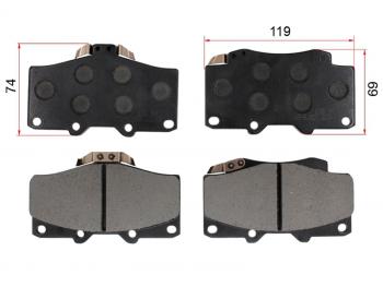 4 399 р. Колодки тормозные перед TOYOTA LAND CRUISER PRADOSURF 96-02FORTUNERHILUX 04- ADVICS A1N021  с доставкой в г. Пермь. Увеличить фотографию 1