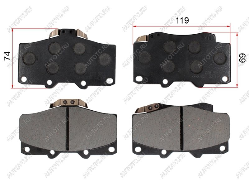 4 399 р. Колодки тормозные перед TOYOTA LAND CRUISER PRADOSURF 96-02FORTUNERHILUX 04- ADVICS A1N021  с доставкой в г. Пермь